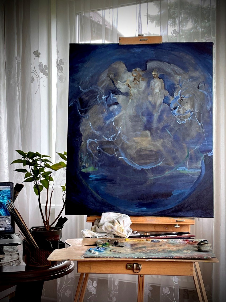 Theogony Painting - Early Abstract Stage